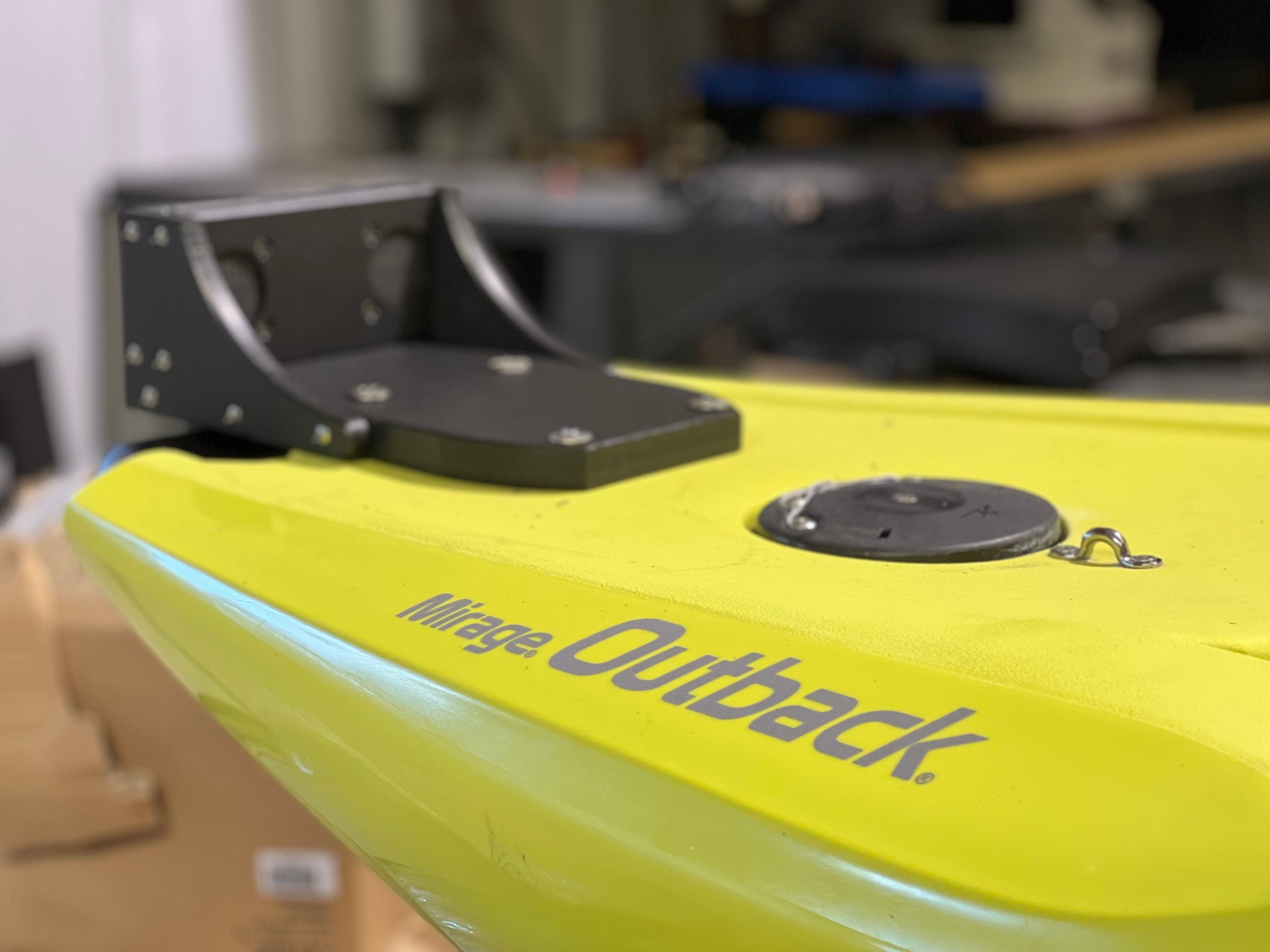 kayak motor mount, hobie outback, kayak accessories, oneobjective